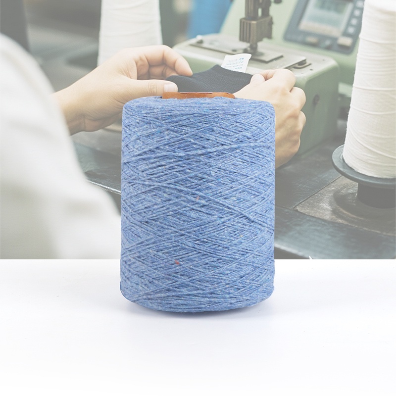 스펀 블루 재활용 혼합 면사